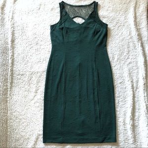 NWT metaphor green lace stretchy midi dress large